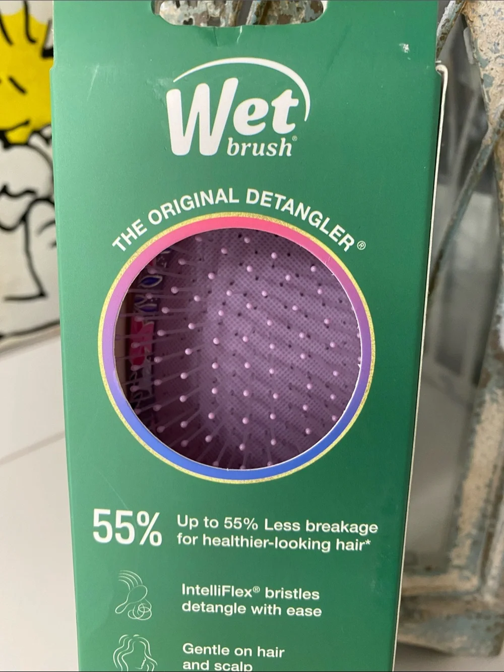 Wet Brush Wicked Glow with Glinda Detangler Hair Brush - Purple Floral